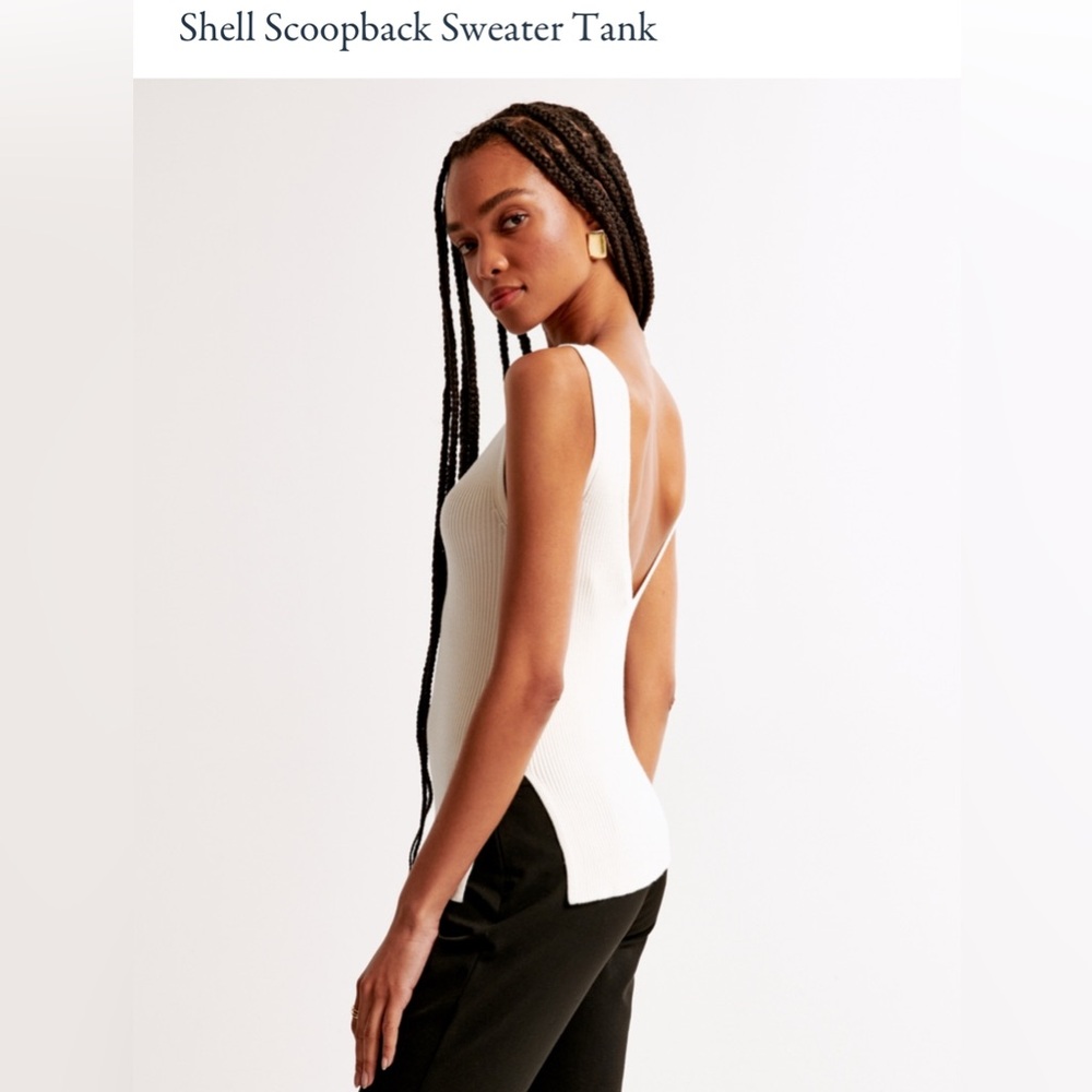 NWT Shell Scoopback Sweater Tank